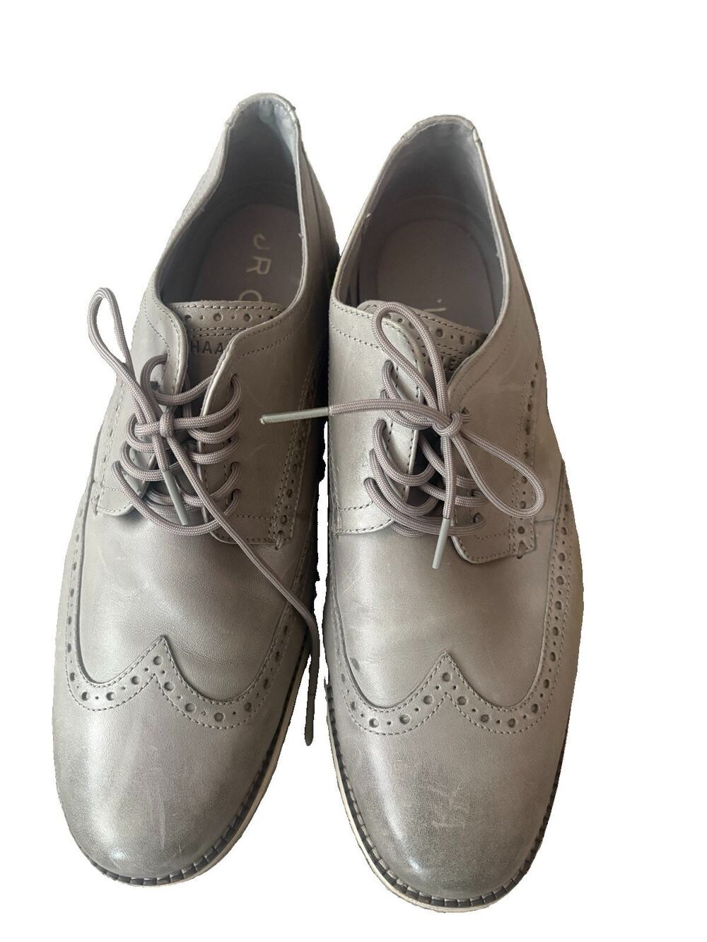 Cole Haan Original Grand OS Gray Wingtip Dress Shoes Men's Size 10